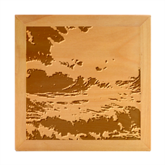 Tsunami Waves Ocean Sea Nautical Nature Water 5 Wood Photo Frame Cube by Jancukart