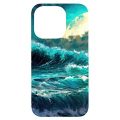 Tsunami Waves Ocean Sea Nautical Nature Water 5 Iphone 14 Pro Black Uv Print Case by Jancukart