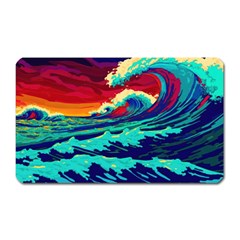 Tsunami Waves Ocean Sea Nautical Nature Water 9 Magnet (rectangular) by Jancukart