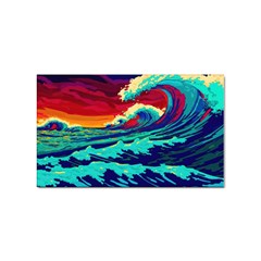 Tsunami Waves Ocean Sea Nautical Nature Water 9 Sticker Rectangular (10 Pack) by Jancukart