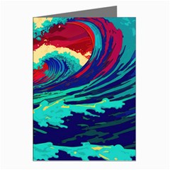 Tsunami Waves Ocean Sea Nautical Nature Water 9 Greeting Cards (pkg Of 8) by Jancukart