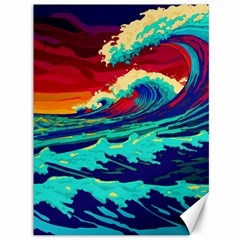 Tsunami Waves Ocean Sea Nautical Nature Water 9 Canvas 36  X 48  by Jancukart