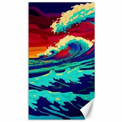 Tsunami Waves Ocean Sea Nautical Nature Water 9 Canvas 40  X 72 