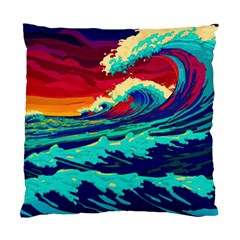 Tsunami Waves Ocean Sea Nautical Nature Water 9 Standard Cushion Case (one Side) by Jancukart