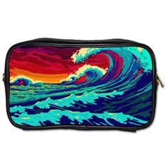 Tsunami Waves Ocean Sea Nautical Nature Water 9 Toiletries Bag (two Sides) by Jancukart