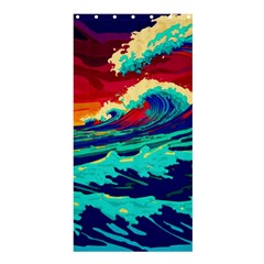 Tsunami Waves Ocean Sea Nautical Nature Water 9 Shower Curtain 36  X 72  (stall)  by Jancukart