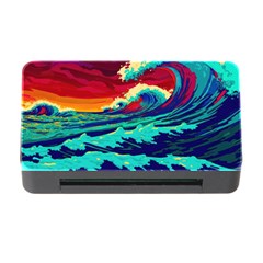 Tsunami Waves Ocean Sea Nautical Nature Water 9 Memory Card Reader With Cf