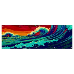 Tsunami Waves Ocean Sea Nautical Nature Water 9 Banner And Sign 12  X 4 