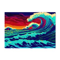 Tsunami Waves Ocean Sea Nautical Nature Water 9 Crystal Sticker (a4)