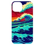 Tsunami Waves Ocean Sea Nautical Nature Water 9 iPhone 14 Black UV Print Case Front