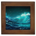 Tsunami Waves Ocean Sea Nautical Nature Water 7 Framed Tile Front