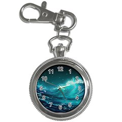 Tsunami Waves Ocean Sea Nautical Nature Water 7 Key Chain Watches by Jancukart