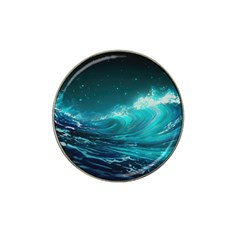 Tsunami Waves Ocean Sea Nautical Nature Water 7 Hat Clip Ball Marker by Jancukart