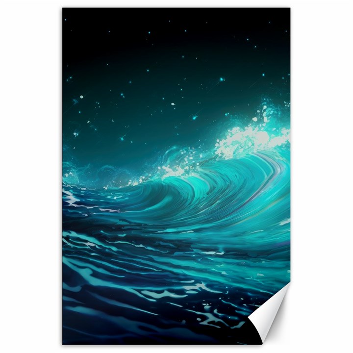 Tsunami Waves Ocean Sea Nautical Nature Water 7 Canvas 20  x 30 