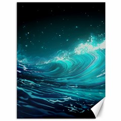 Tsunami Waves Ocean Sea Nautical Nature Water 7 Canvas 36  X 48  by Jancukart