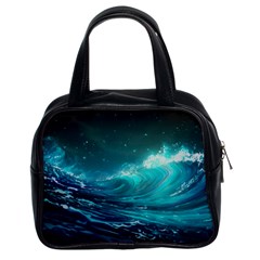 Tsunami Waves Ocean Sea Nautical Nature Water 7 Classic Handbag (two Sides)