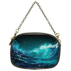 Tsunami Waves Ocean Sea Nautical Nature Water 7 Chain Purse (two Sides)