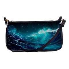 Tsunami Waves Ocean Sea Nautical Nature Water 7 Shoulder Clutch Bag