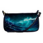 Tsunami Waves Ocean Sea Nautical Nature Water 7 Shoulder Clutch Bag Front