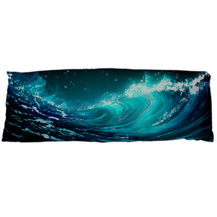 Tsunami Waves Ocean Sea Nautical Nature Water 7 Body Pillow Case Dakimakura (Two Sides)