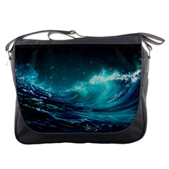 Tsunami Waves Ocean Sea Nautical Nature Water 7 Messenger Bag by Jancukart