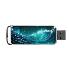 Tsunami Waves Ocean Sea Nautical Nature Water 7 Portable Usb Flash (two Sides)