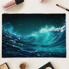 Tsunami Waves Ocean Sea Nautical Nature Water 7 Cosmetic Bag (xxl)