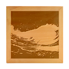 Tsunami Waves Ocean Sea Nautical Nature Water 7 Wood Photo Frame Cube by Jancukart