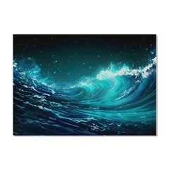 Tsunami Waves Ocean Sea Nautical Nature Water 7 Crystal Sticker (a4)