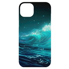 Tsunami Waves Ocean Sea Nautical Nature Water 7 Iphone 14 Plus Black Uv Print Case by Jancukart