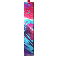 Tsunami Waves Ocean Sea Nautical Nature Water Blue Pink Large Book Marks