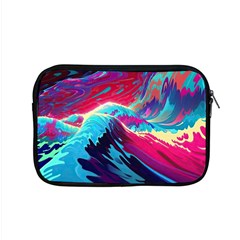 Tsunami Waves Ocean Sea Nautical Nature Water Blue Pink Apple Macbook Pro 15  Zipper Case by Jancukart