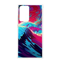 Tsunami Waves Ocean Sea Nautical Nature Water Blue Pink Samsung Galaxy Note 20 Ultra Tpu Uv Case by Jancukart