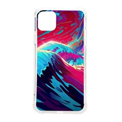 Tsunami Waves Ocean Sea Nautical Nature Water Blue Pink Iphone 11 Pro Max 6 5 Inch Tpu Uv Print Case by Jancukart