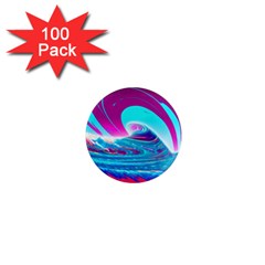 Tsunami Waves Ocean Sea Nautical Nature Water 3 1  Mini Magnets (100 Pack) 