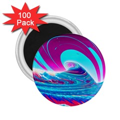 Tsunami Waves Ocean Sea Nautical Nature Water 3 2 25  Magnets (100 Pack)  by Jancukart