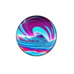 Tsunami Waves Ocean Sea Nautical Nature Water 3 Hat Clip Ball Marker Front