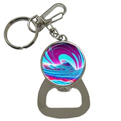 Tsunami Waves Ocean Sea Nautical Nature Water 3 Bottle Opener Key Chain by Jancukart