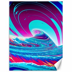 Tsunami Waves Ocean Sea Nautical Nature Water 3 Canvas 12  X 16 