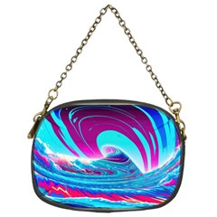 Tsunami Waves Ocean Sea Nautical Nature Water 3 Chain Purse (two Sides)