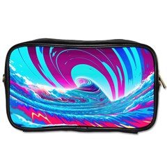 Tsunami Waves Ocean Sea Nautical Nature Water 3 Toiletries Bag (one Side)