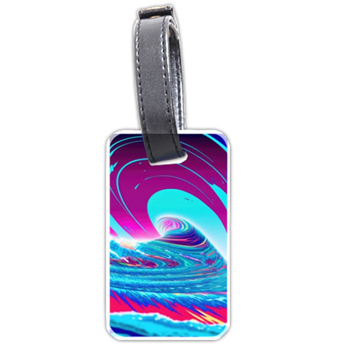 Tsunami Waves Ocean Sea Nautical Nature Water 3 Luggage Tag (one side)