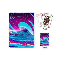 Tsunami Waves Ocean Sea Nautical Nature Water 3 Playing Cards Single Design (mini)