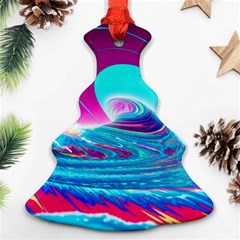 Tsunami Waves Ocean Sea Nautical Nature Water 3 Ornament (christmas Tree) 