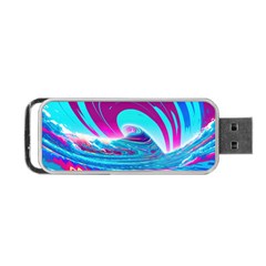 Tsunami Waves Ocean Sea Nautical Nature Water 3 Portable Usb Flash (two Sides)