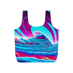 Tsunami Waves Ocean Sea Nautical Nature Water 3 Full Print Recycle Bag (s) by Jancukart