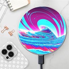 Tsunami Waves Ocean Sea Nautical Nature Water 3 Wireless Fast Charger(white) by Jancukart