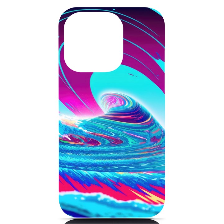 Tsunami Waves Ocean Sea Nautical Nature Water 3 iPhone 14 Pro Black UV Print Case