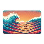 Waves Ocean Sea Tsunami Nautical 6 Magnet (Rectangular) Front