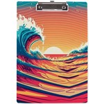 Waves Ocean Sea Tsunami Nautical 6 A4 Acrylic Clipboard Front